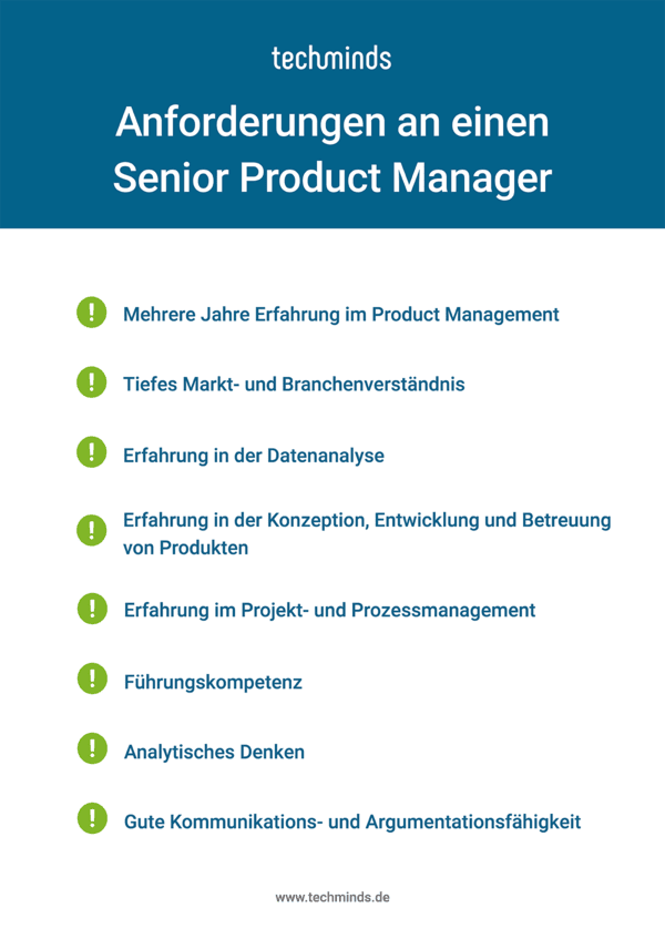 Anforderungen Senior Produktmanager