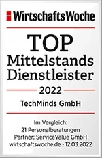 WiWo_TOP_Mittelstandsdienstleister2022_TechMinds_GmbH - small