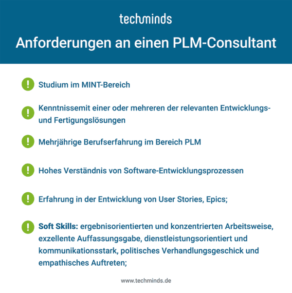 PLM-Consultant Anforderungen