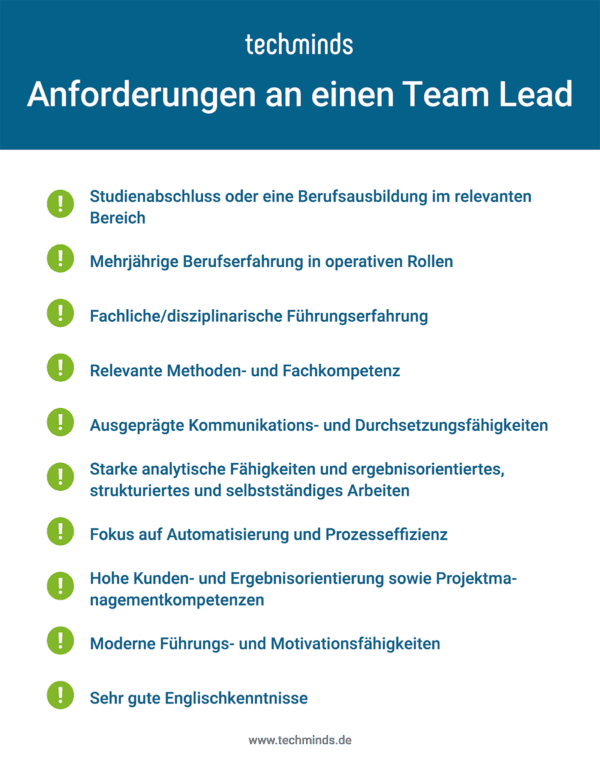 Team Lead Anforderungen