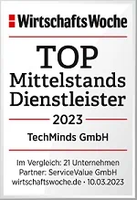 WiWo_TOP_Mittelstandsdienstleister2023_TechMinds_GmbH