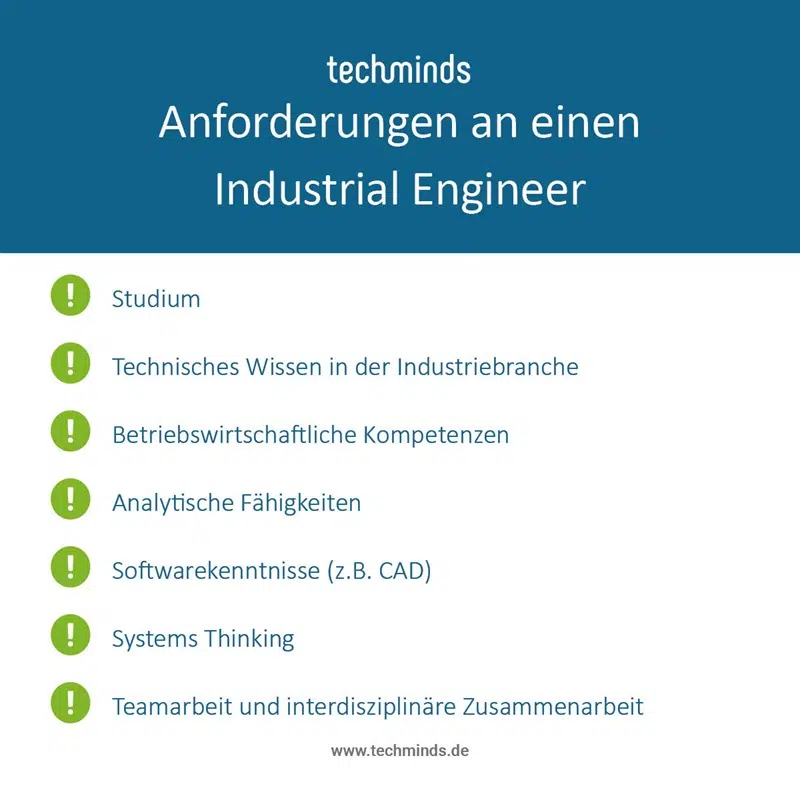 Anforderungen Industrial Engineer
