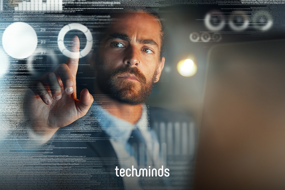 Manager berührt eine digitale Bedienoberfläche, Jobprofil Digital Transformation Manager