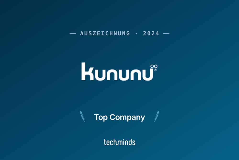 Auszeichnung kununu Top Company 2024 für TechMinds